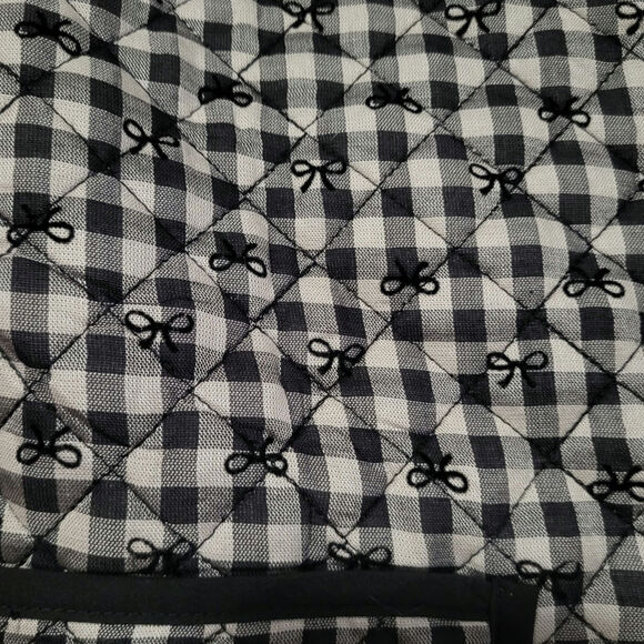 Viral Caroline Constas Plaid Gingham Cotton Blend Bow Stitch Quilt Jacket S NWT - Picture 5 of 7